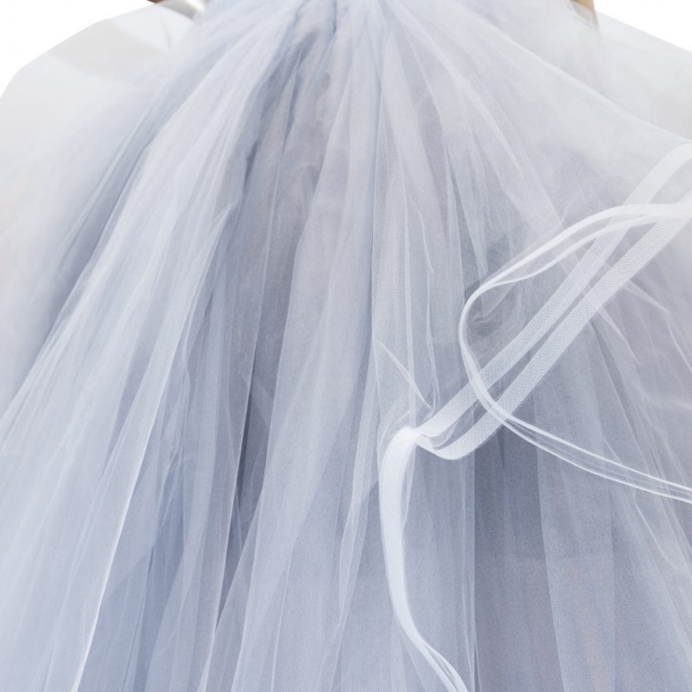 □$12,990 OSCAR DE LA RENTA CLOUD BLUE TULLE RUNWAY GOWN US 2 S - Picture 15 of 16